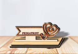 Pediatrist Doctors Desk Name Plate L0000365 file cdr and dxf pdf free vector download for laser cut