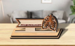 Pulmonologist Doctors Desk Name Plate L0000362 file cdr and dxf pdf free vector download for laser cut