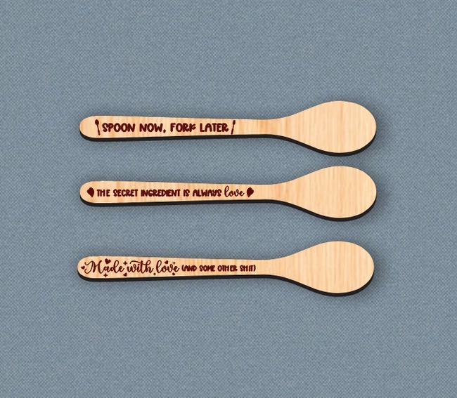 Spoon L0000305 file cdr and dxf pdf free vector download for laser cut