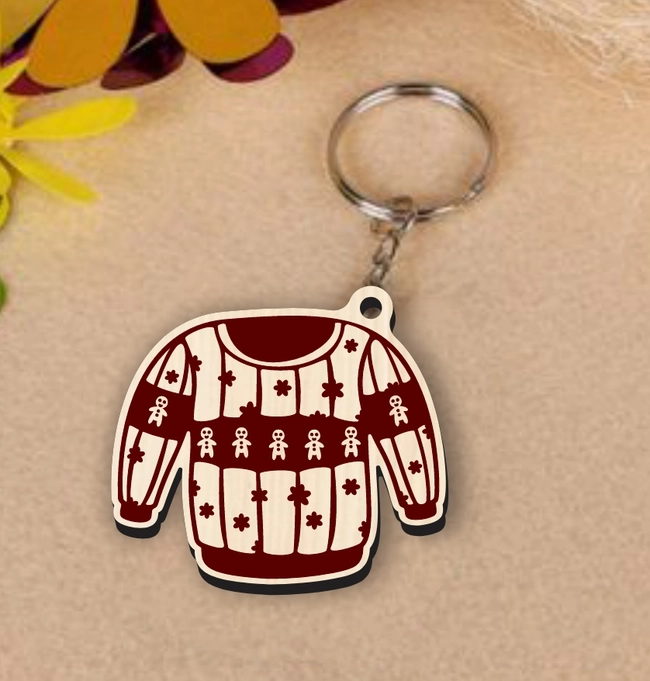 Sweater Keychain L0000311 file cdr and dxf pdf free vector download for laser cut