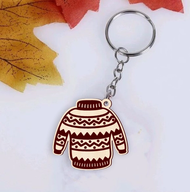 Sweater Keychain L0000319 file cdr and dxf pdf free vector download for laser cut 5 Sweater Keychain L0000319 file cdr and dxf pdf free vector download for laser cut