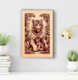 Tiger L0000264 file cdr and dxf free vector download for laser engraving machines