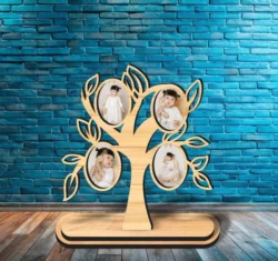 Tree Photo Frame L0000320 file cdr and dxf pdf free vector download for laser cut
