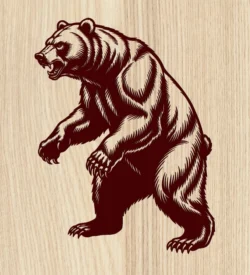 Bear L0000429 file cdr and dxf free vector download for laser engraving machines
