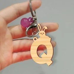 Easter Letter Q Keychain L0000432 file cdr and dxf pdf free vector download for laser cut