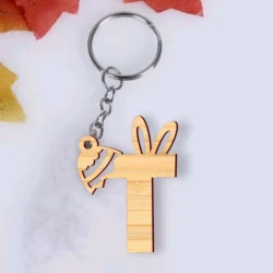 Easter Letter T Keychain L0000445 file cdr and dxf pdf free vector download for laser cut