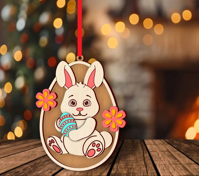 Easter egg ornament E0024848 file cdr and dxf pdf free vector download for laser cut