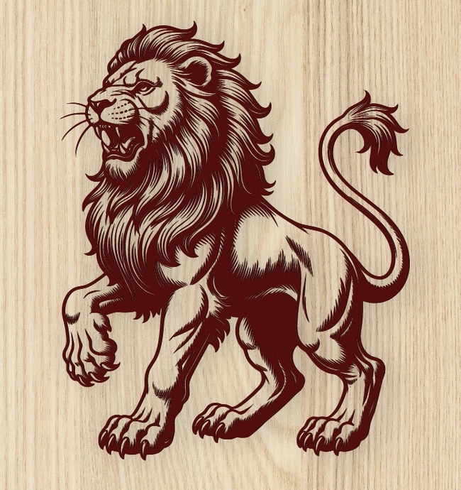 Lion L0000423 file cdr and dxf free vector download for laser engraving machines