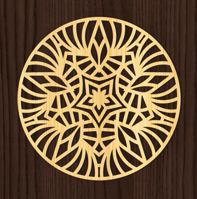 Mandala L0000428 file cdr and dxf pdf free vector download for laser cut