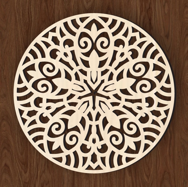 Mandala L0000437 file cdr and dxf pdf free vector download for laser cut 5 Mandala L0000437 file cdr and dxf pdf free vector download for laser cut