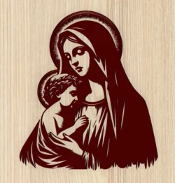 Mary And Jesus L0000415 file cdr and dxf free vector download for laser engraving machines