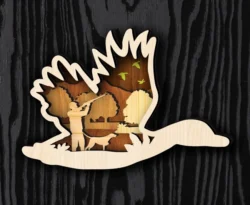 Multilayer Duck L0000456 file cdr and dxf pdf free vector download for laser cut