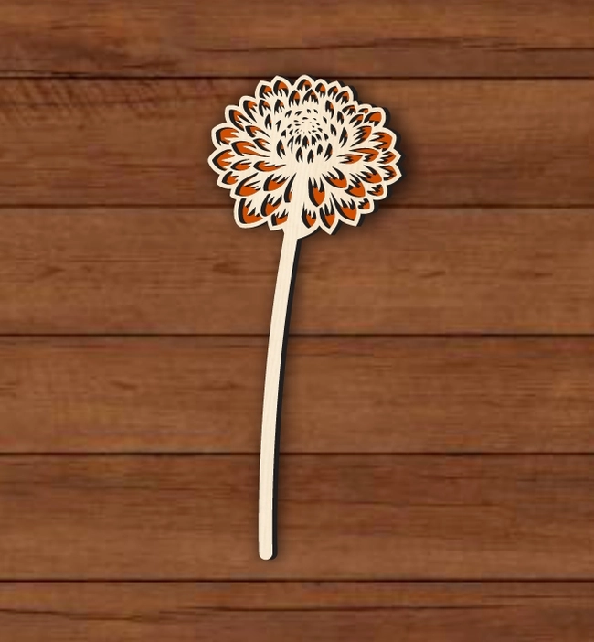 November Birth Chrysanthemum L0000435 file cdr and dxf pdf free vector download for laser cut