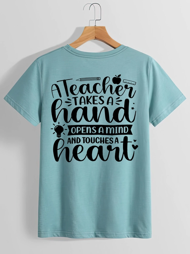 a teacher takes a hand opens a mind and touches a heart l0000608 file cdr and eps svg free vector download for print