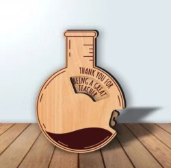 Ball Test Tube Thank You Teacher L0000555 file cdr and dxf pdf free vector download for laser cut