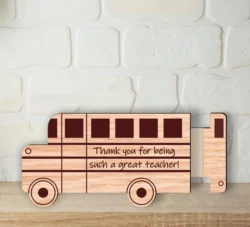 Car Teacher Gift Card Holder L0000661 file cdr and dxf pdf free vector download for laser cut