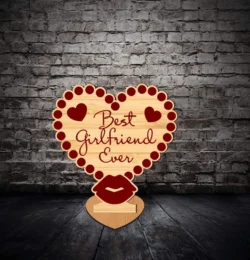 Couple Award Trophy Heart And Lip L0000578 file cdr and dxf pdf free vector download for laser cut