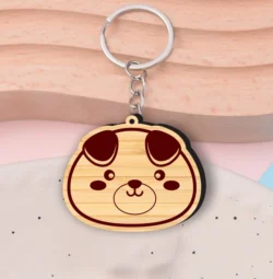 Dog Face Keychain L0000467 file cdr and dxf pdf free vector download for laser cut