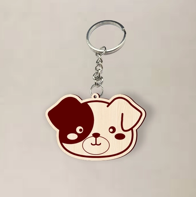 Dog Face Keychain L0000480 file cdr and dxf pdf free vector download for laser cut 5 Dog Face Keychain L0000480 file cdr and dxf pdf free vector download for laser cut