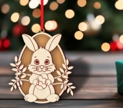 Easter egg ornament E0024849 file cdr and dxf pdf free vector download for laser cut