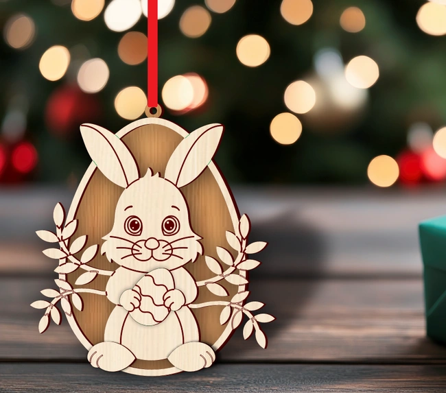 Easter egg ornament E0024849 file cdr and dxf pdf free vector download for laser cut