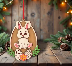 Easter egg ornament E0024850 file cdr and dxf pdf free vector download for laser cut