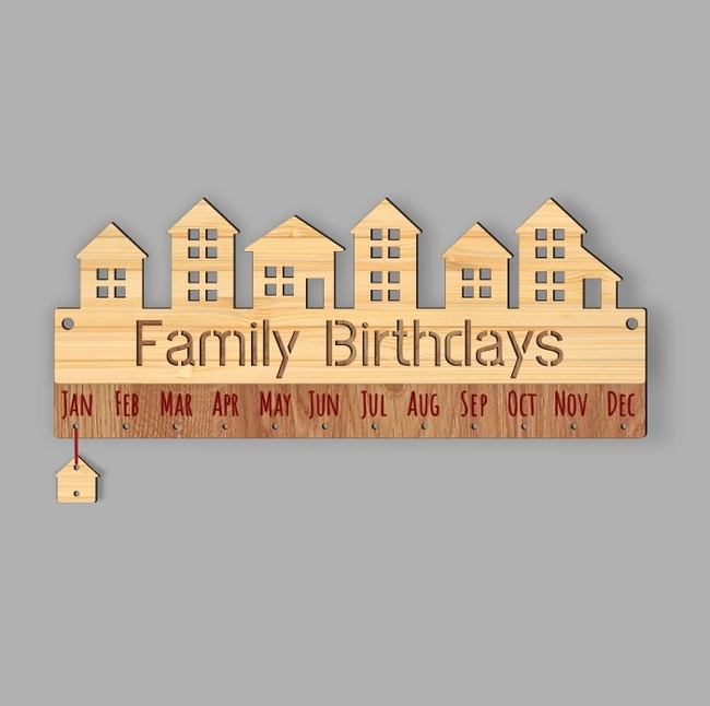 family birthday calendar house l0000602 file cdr and dxf pdf free vector download for laser cut