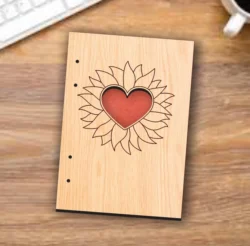 Flower Notebook Cover L0000533 file cdr and dxf pdf free vector download for laser cut