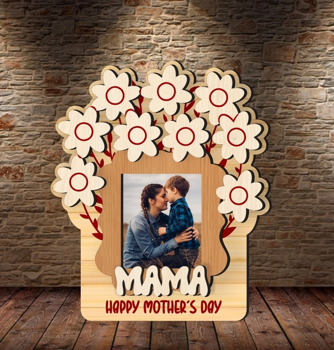 Flower Мother's Day Photo Magnets L0000667 file cdr and dxf pdf free vector download for laser cut 5 flower мother's day photo magnets l0000667 file cdr and dxf pdf free vector download for laser cut