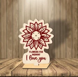Flowers Holder Mother’s Day L0000512 file cdr and dxf pdf free vector download for laser cut