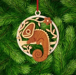 Gecko Ornament L0000471 file cdr and dxf pdf free vector download for laser cut