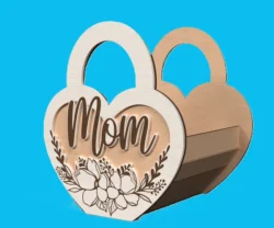 Gift basket for mom E0024886 file cdr and dxf free vector download for laser cut