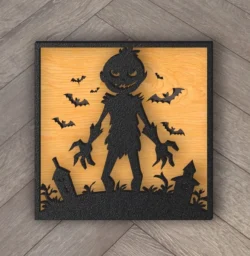 Halloween Scarecrow L0000498 file cdr and dxf pdf free vector download for laser cut