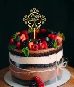 Happy Birthday Topper L0000582 file cdr and dxf pdf free vector download for laser cut