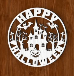 Happy Halloween L0000497 file cdr and dxf pdf free vector download for laser cut