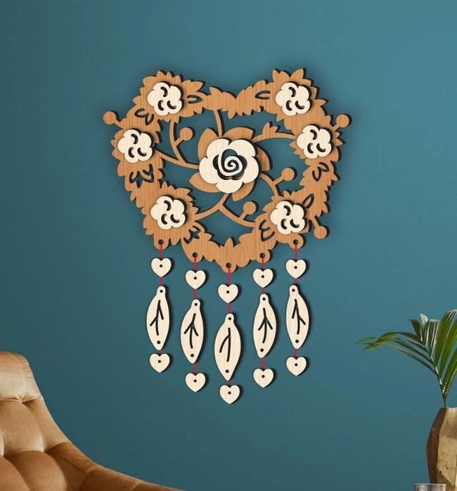 heart dream catcher l0000559 file cdr and dxf pdf free vector download for laser cut