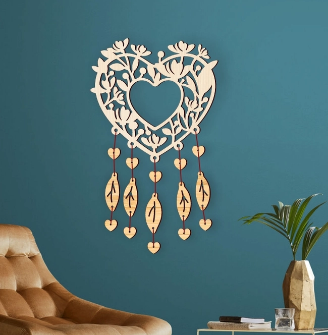heart dream catcher l0000560 file cdr and dxf pdf free vector download for laser cut