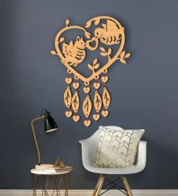 Heart Dream Catcher L0000567 file cdr and dxf pdf free vector download for laser cut