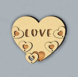 Heart Key Holder L0000526 file cdr and dxf pdf free vector download for laser cut