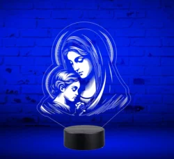 Illusion led lamp Marry and Jesus E0024876 file cdr and dxf free vector download for laser engraving machines