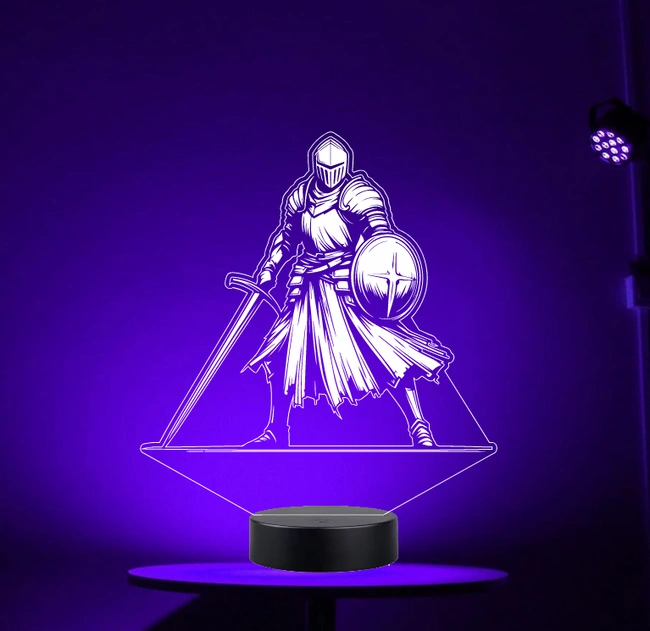 Illusion led lamp soldier E0024873 file cdr and dxf pdf free vector download for laser cut