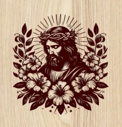 Jesus And Flower L0000688 file cdr and dxf pdf free vector download for laser cut