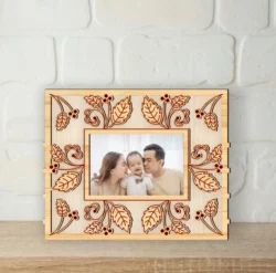 Leaf Photo Frame L0000551 file cdr and dxf pdf free vector download for laser cut