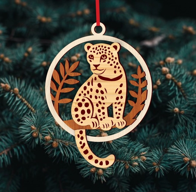 Leopard Ornement L0000470 file cdr and dxf pdf free vector download for laser cut