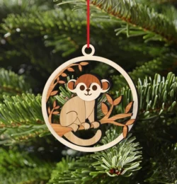 Monkey Ornament L0000469 file cdr and dxf pdf free vector download for laser cut