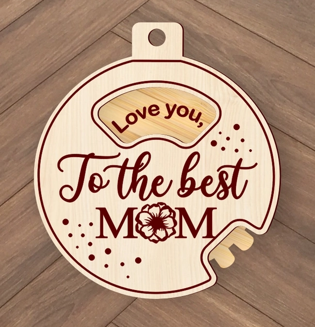 Mother's Day Ornament L0000478 file cdr and dxf pdf free vector download for laser cut