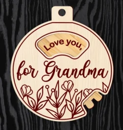 Mother’s Day Ornament L0000492 file cdr and dxf pdf free vector download for laser cut