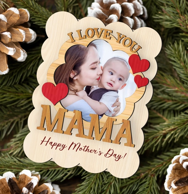 mother's day photo frame l0000625 file cdr and dxf pdf free vector download for laser cut