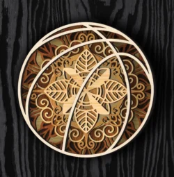 Multilayer Basketball L0000628 file cdr and dxf pdf free vector download for laser cut