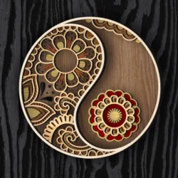 Multilayer Mandala L0000696 file cdr and dxf pdf free vector download for laser cut